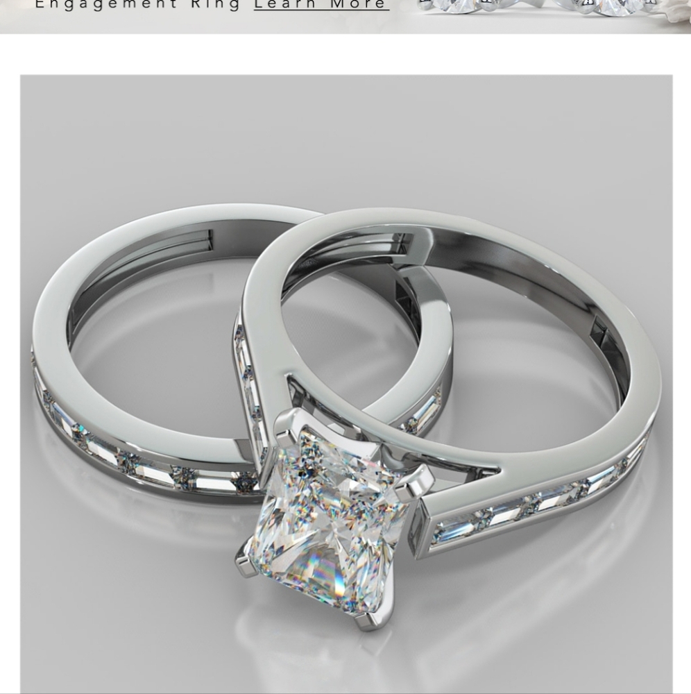 Beautiful Engagement Ring and Wedding Band